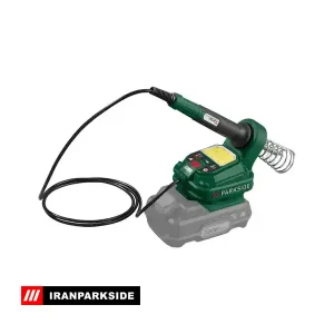 لحیم کاری شارژی هویه شارژی پارکساید Parkside PLSA 20V Li B2 هویه بی‌سیم ۲۰ ولت لحیم‌کاری با باتری ابزار لحیم کاری پارکساید هویه شارژی حرفه‌ای هویه دیجیتال پارکساید cordless soldering station باتری ۲۰ ولت Parkside ابزار الکترونیکی بی‌سیم هویه مناسب تعمیر موبایل ابزار شارژی برای تعمیرات تعمیر برد ایران پارکساید خرید هویه شارژی قیمت ایستگاه لحیم کاری Parkside بهترین هویه شارژی هویه قابل حمل برای برد الکترونیکی ابزار دقیق لحیم‌کاری ابزار تخصصی الکترونیک ابزارآلات پارکساید آلمان هویه سریع گرم‌شونده ابزار لحیم کاری بدون برق ابزار فنی قابل حمل